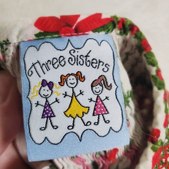 Toddler Girls Three Sisters Smocked Christmas Bow Bishop Dress Size 18 Months - Picture 7 of 8